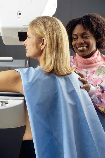 A woman getting scans
