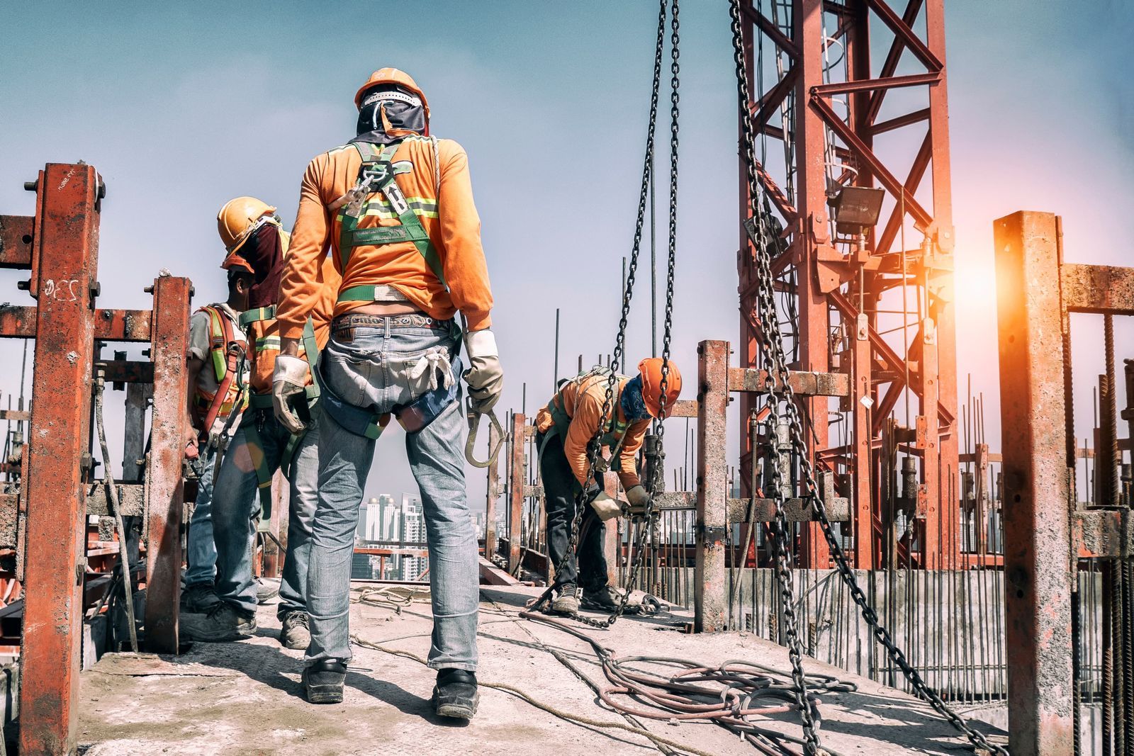 group of construction workers