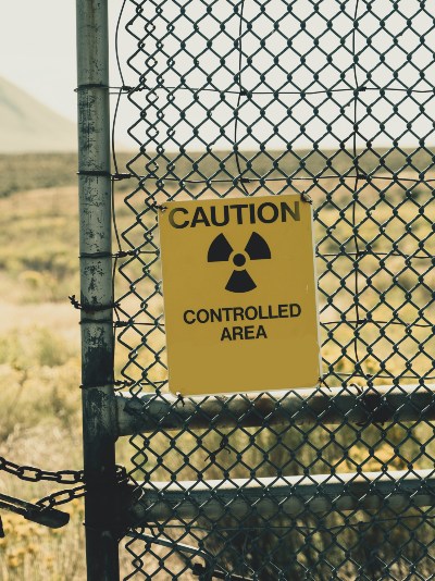 A warning sign says 